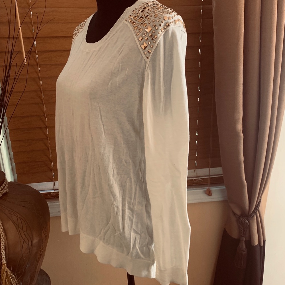 NWT MK Cream/Off White Stud lightweight Sweater XL